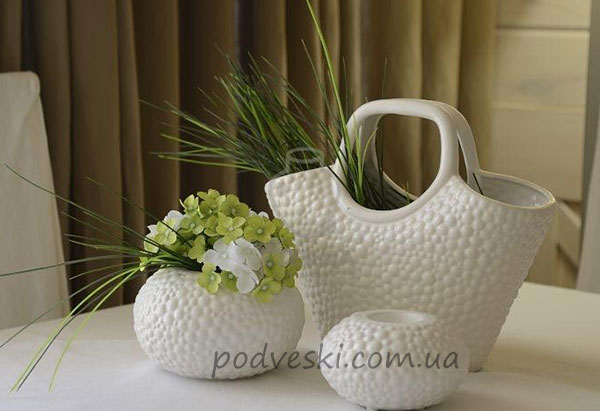 Фото 5. Керамические вазы и подсвечники коллекции Этна от украинского производителя
