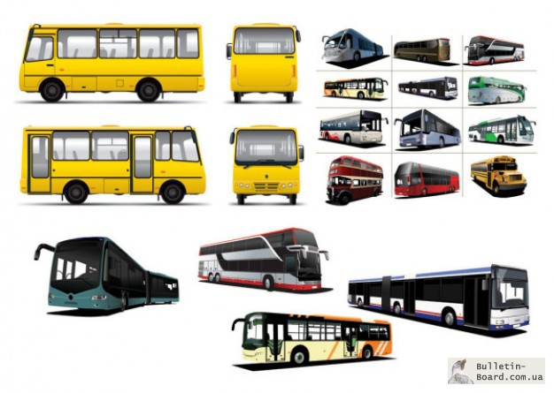 Виды автобусов. Автобус со всех сторон. Автобусы легковые машины. Общественный транспорт для фотошопа. Виды автобусов и троллейбусов.