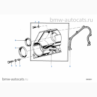 BMW 1272389, Крышка двигателя передняя БМВ М20, BMW 11141272390, ориг