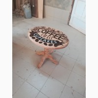 Авторский кофейный столик из массива ясеня, дуба, ольхи или груши