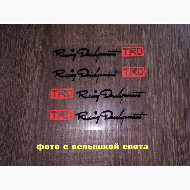 Фото 3. Наклейки на ручки авто TRD номер 7 Чёрная с красным
