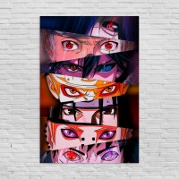 Картина на холсті Аніме - Наруто очі - колаж 40x60 см