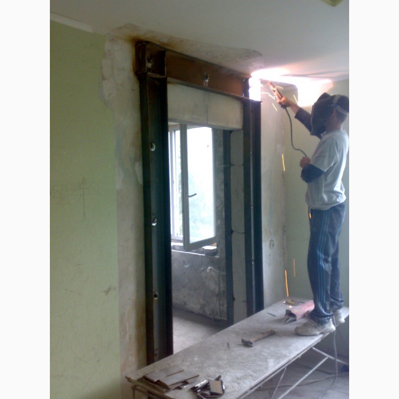 Усиление дверных, оконных проемов, несущих стен, плит перекрытий в Харькове