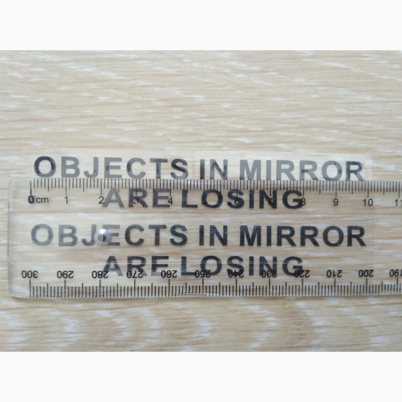 Фото 4. Наклейки на боковые зеркала заднего вида Чёрная Objects in Mirror are Losing