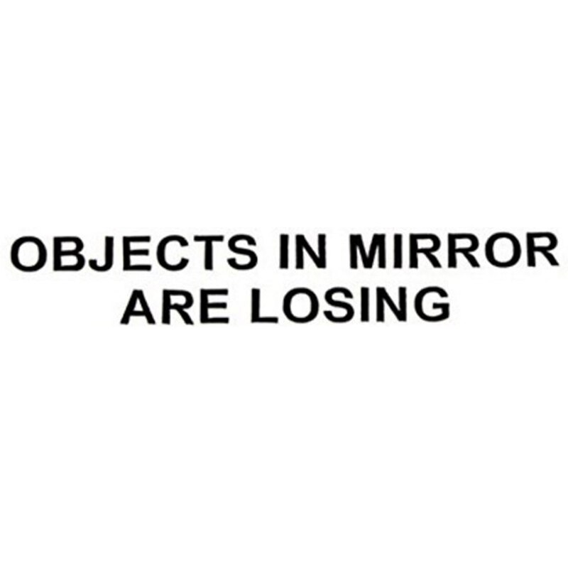 Фото 7. Наклейки на боковые зеркала заднего вида Чёрная Objects in Mirror are Losing