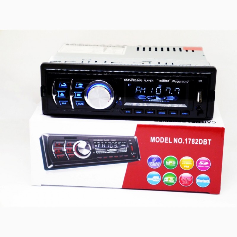 Фото 3. Автомагнитола Pioneer 1782DBT - Bluetooth MP3 Player, FM, USB, SD, AUX - RGB подсветка