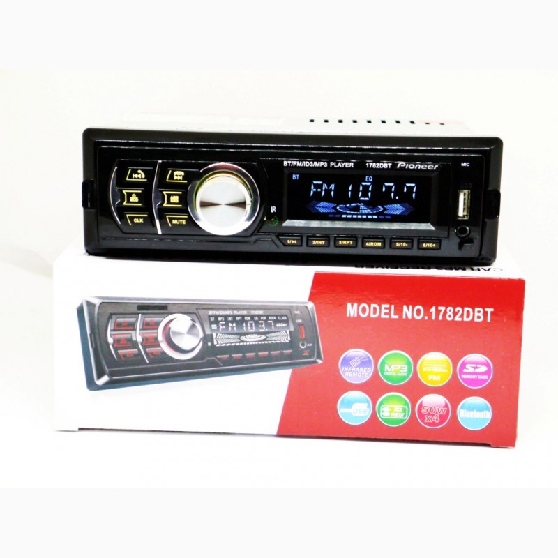 Фото 4. Автомагнитола Pioneer 1782DBT - Bluetooth MP3 Player, FM, USB, SD, AUX - RGB подсветка
