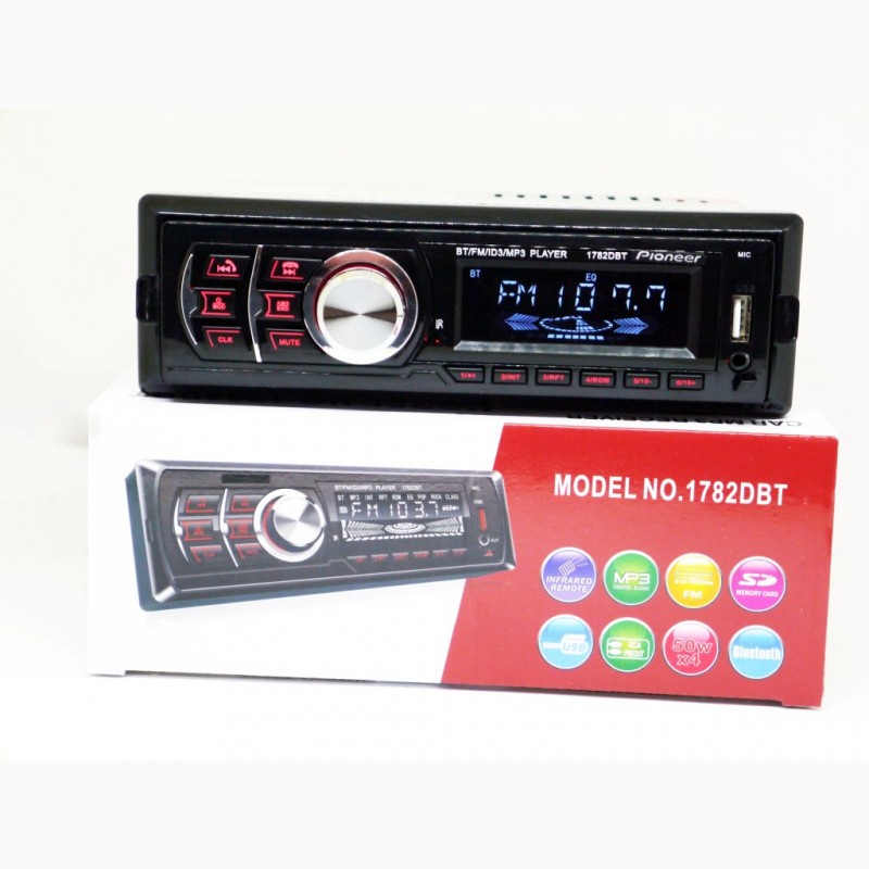 Фото 9. Автомагнитола Pioneer 1782DBT - Bluetooth MP3 Player, FM, USB, SD, AUX - RGB подсветка