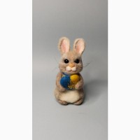 Заяц валяна іграшка хендмєйд інтерєрная зайка игрушка ручной работи подарок сувенир кролик