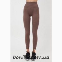 Чёрные бесшовные женские леггинсы из микрофибры (арт.Leggings model 2)