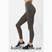 Чёрные бесшовные женские леггинсы из микрофибры (арт.Leggings model 2)