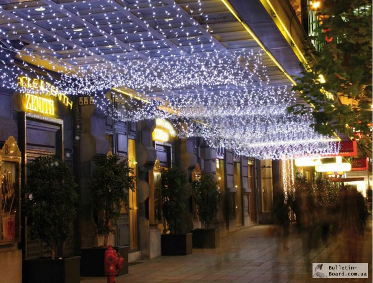 Фото 2. Новогодние украшения улиц, световое оформление фасадов. Монтаж световых гирлянд.
