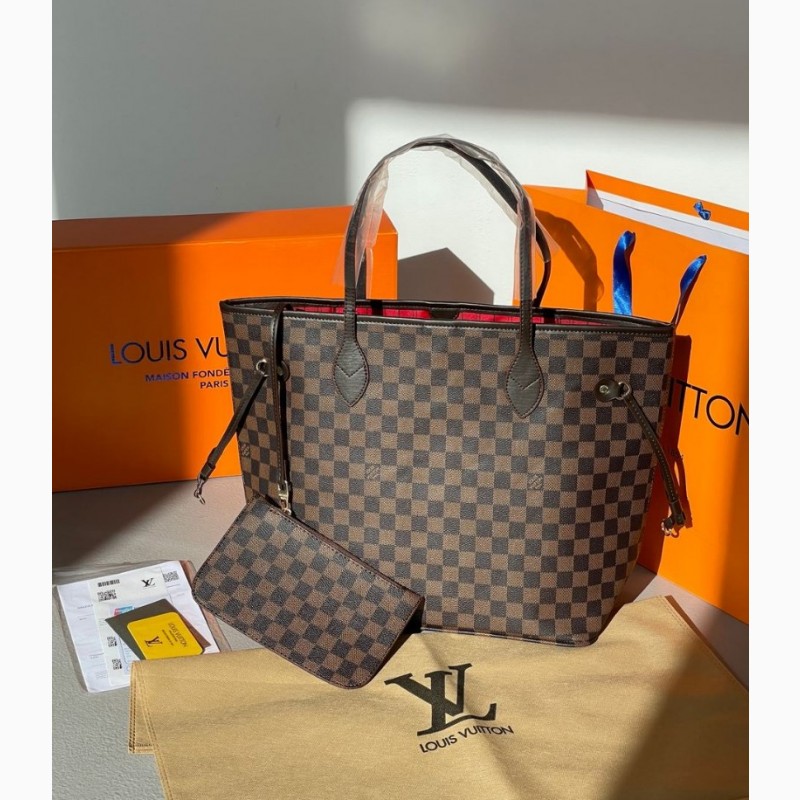 Велика жіноча сумка Louis Vuitton шоппер коричнева KS00004