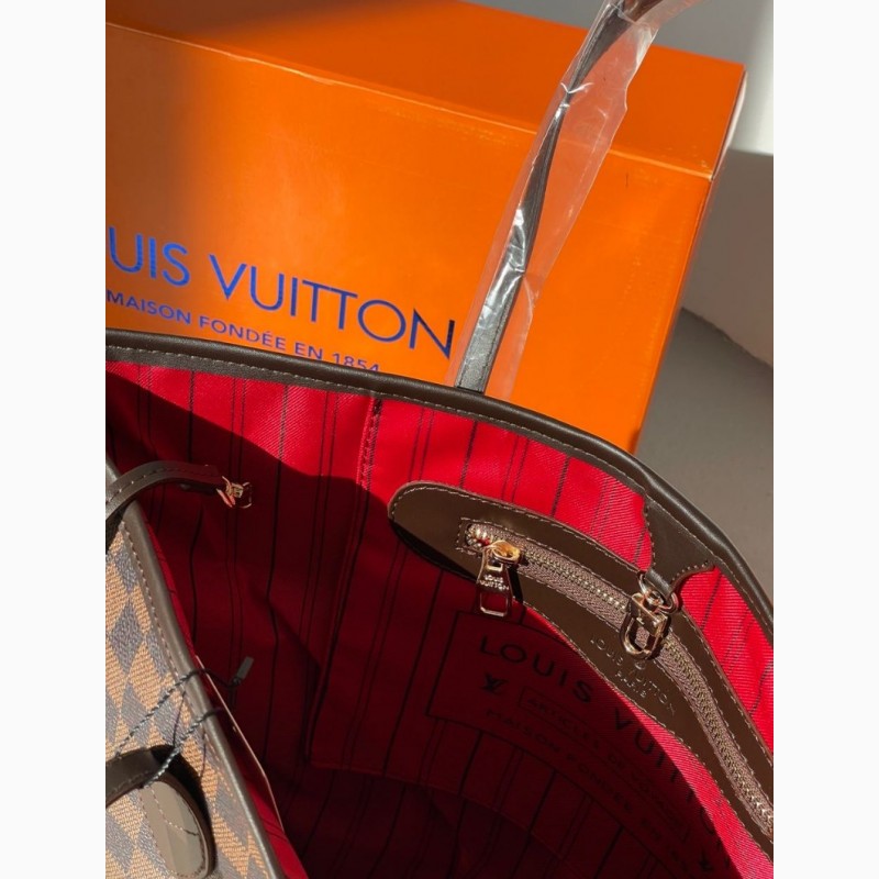 Фото 4. Велика жіноча сумка Louis Vuitton шоппер коричнева KS00004