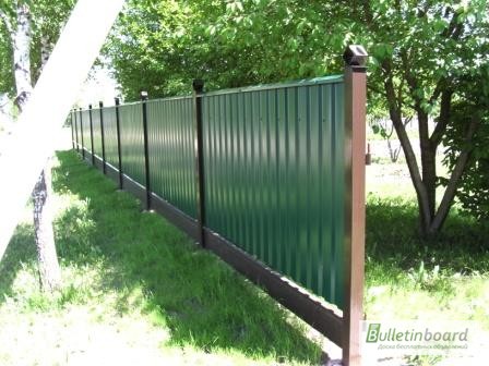Фото 7. Забор из профнастила зелённый, профильный лист цена