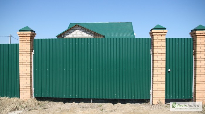 Фото 8. Забор из профнастила зелённый, профильный лист цена