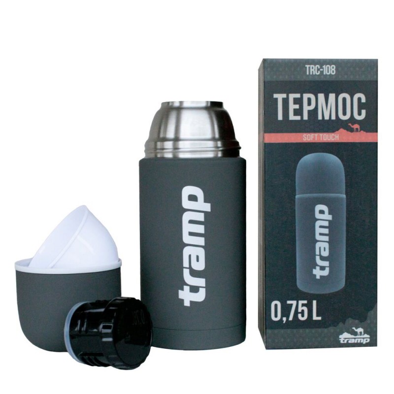 Фото 3. Термос питьевой Tr Soft Touch TRC-108 0, 75 л серый