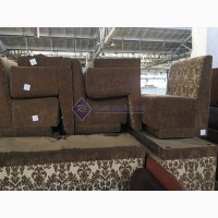 Продажа диванов б/у тканевых коричневых с узором для кафе