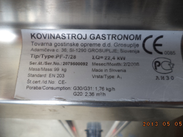 Фото 8. Профессиональное газовое оборудование б/у для кухни