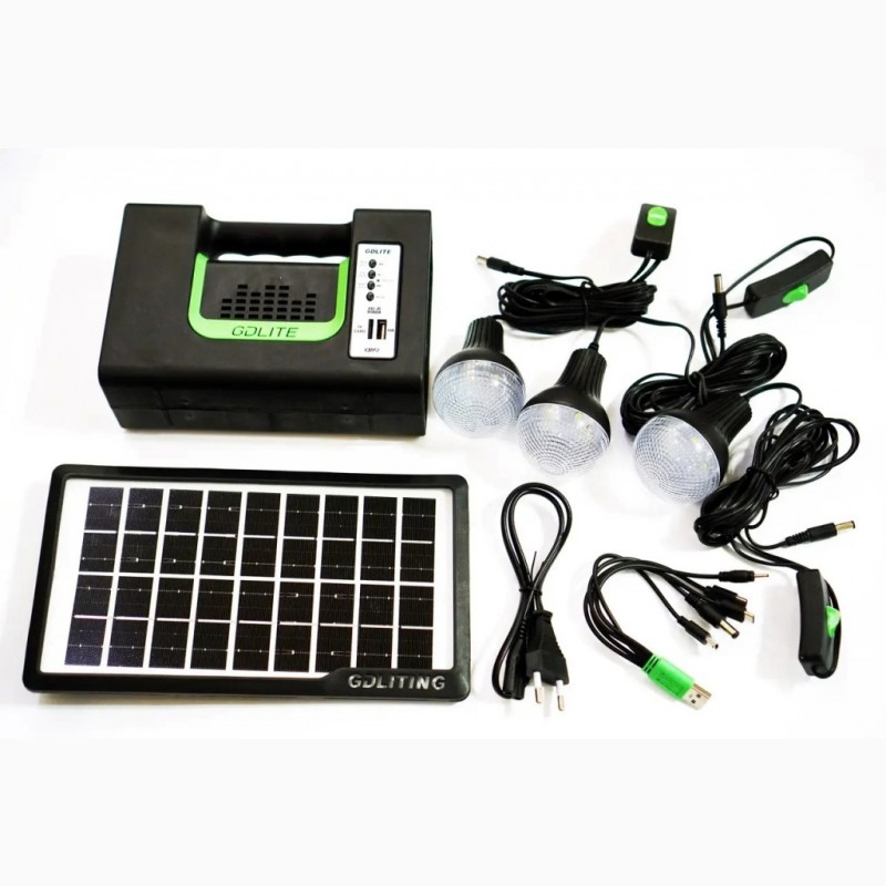 Фото 4. Портативна сонячна автономна система Solar GDLite GD10 + FM радіо + Bluetooth