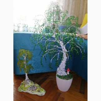 Дерево. Изделия из бисера. Бисерная берёза, Киев