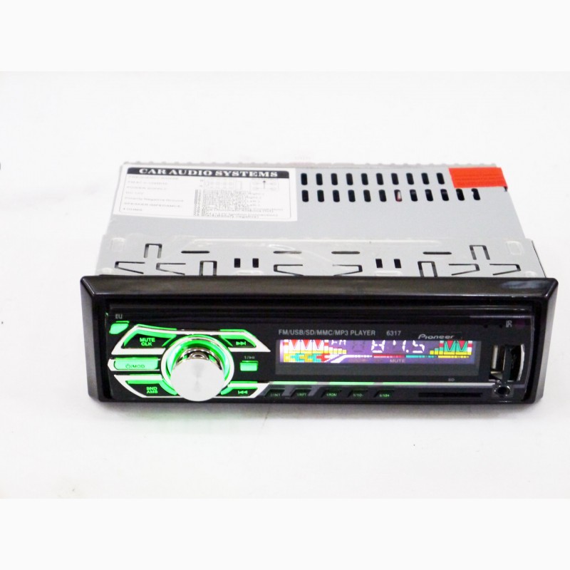 Фото 5. Автомагнитола Pioneer 6317 - MP3 Player, FM, USB, SD, AUX - RGB подсветка