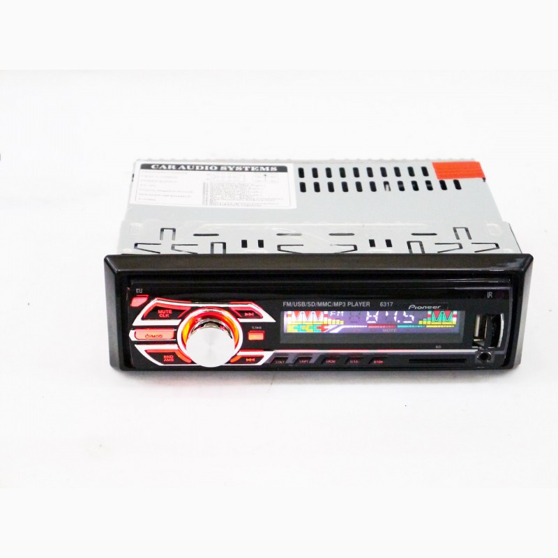 Фото 6. Автомагнитола Pioneer 6317 - MP3 Player, FM, USB, SD, AUX - RGB подсветка