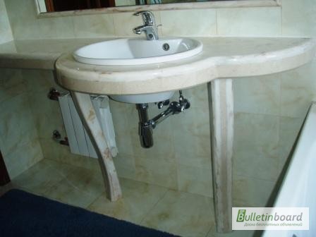 Фото 2. Столешница мраморная, столик в ванную из мрамора - 3 500 грн