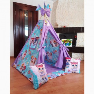 Палатка вигвам лол, lol детский фиолетовый для девочки