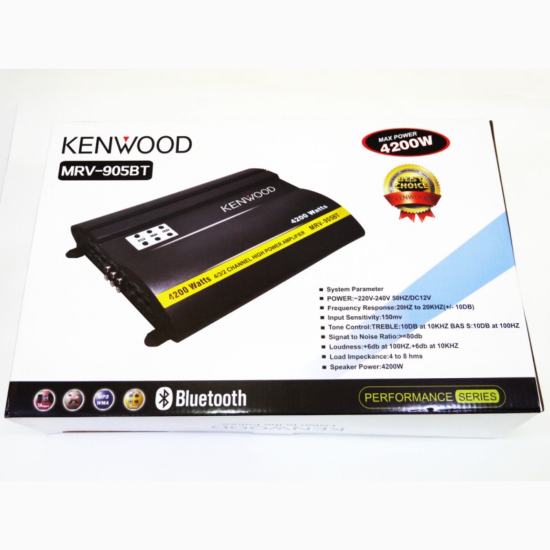 Фото 2. Автомобильный усилитель звука Kenwood MRV-905BT + USB 4200Вт 4х канальный + Bluetooth