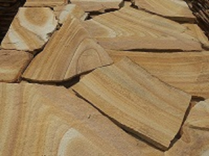 Фото 2. Камень песчаник природный тигровый с разводом