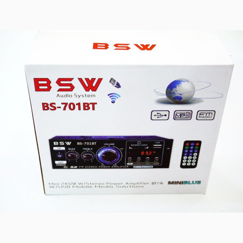 Фото 4. Усилитель BSW BS-701BT Bluetooth Стерео Усилитель звука