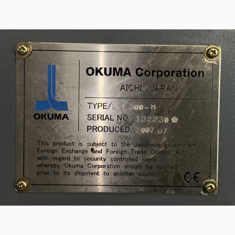 Фото 6. Вертикально-токарный станок с чпу Okuma - LVT-300 M