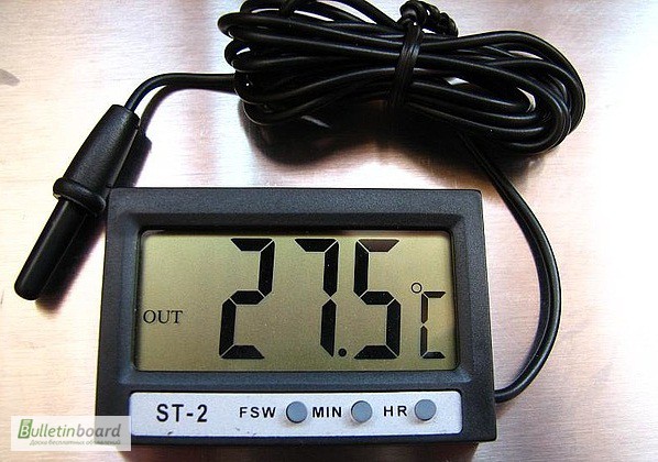 Фото 3. Термометр цифровой Elitech ST-2 ( -50 C. +70 C ) с двумя датчиками температуры, часами