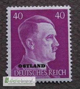 Фото 3. Почтовая марка. Adolf Hitler. Deutsches Reich. Ostland. 40 pf. 1941г. SC 15