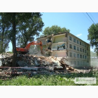 Демонтаж зданий с последующим вывозом строй мусора
