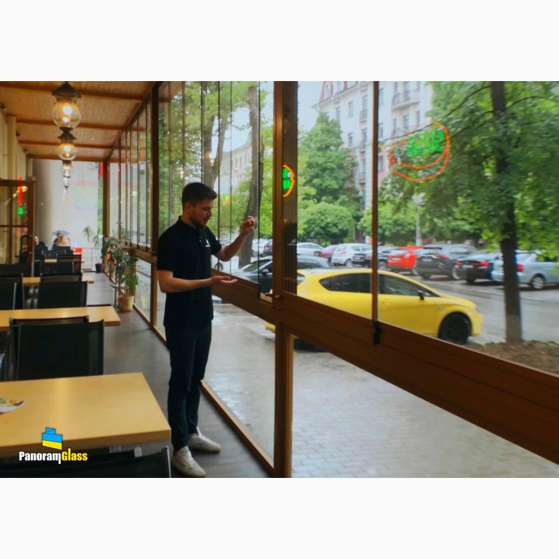 Фото 10. Скління ресторанів та кафе панорамними розсувними системами