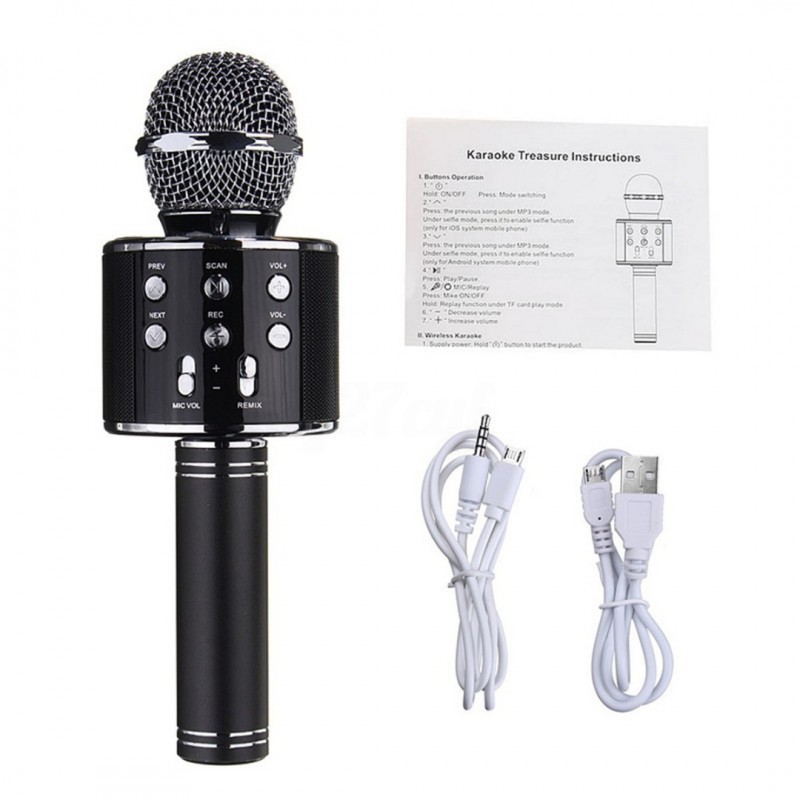 Фото 2. Беспроводной стерео микрофон с динамиком и Bluetooth, Караоке Wester WS-858