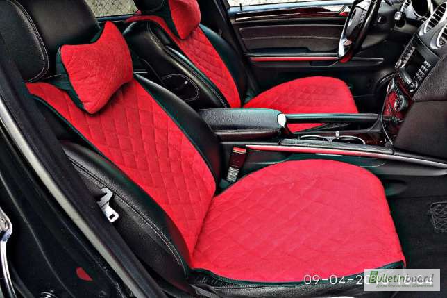 Фото 2. Чехлы на сиденья автомобиля. Полный комплект. Красный цвет