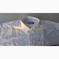 Белая мужская рубашка uneek с коротким рукавом (XXL)