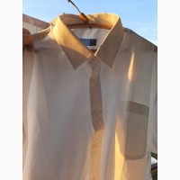 Белая мужская рубашка uneek с коротким рукавом (XXL)