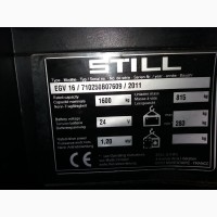 Штабелер электрический поводковый STILL EGV 16 3.7m Батарея 2011г