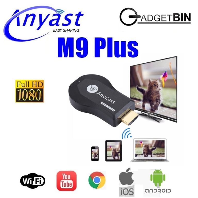 Фото 9. Медиаплеер Miracast AnyCast M9 Plus HDMI с встроенным Wi-Fi модулем