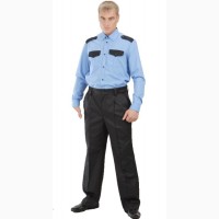 Рубашка для охранника с длинным рукавом и цветными вставками