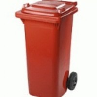 Бак для мусора пластиковый 240л., красный. 240H2-19R