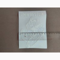 Наклейка Лев rmwrestling Белая на авто