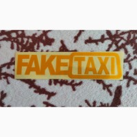 Наклейка на автомобиль FakeTaxi Жёлтая светоотражающая