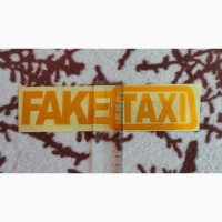 Наклейка на автомобиль FakeTaxi Жёлтая светоотражающая