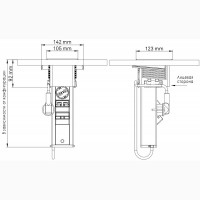 Блок розеток EVOline Port Push 2×220В. Крышка из матовой нержавеющей стали