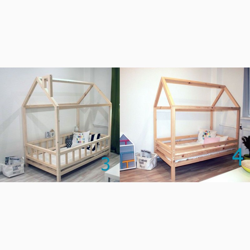 Фото 4. Детская кроватка домик из массива сосны на заказ